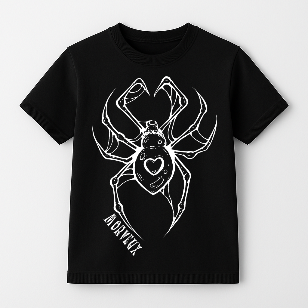 🕷️ T-SHIRT NOIR "SPIDER" – Pas fait pour les arachnophobes