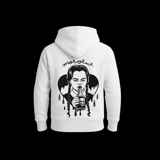 🎓 SWEAT A CAPUCHE BLANC "MORVEUX ACADEMY" – Inscription validée