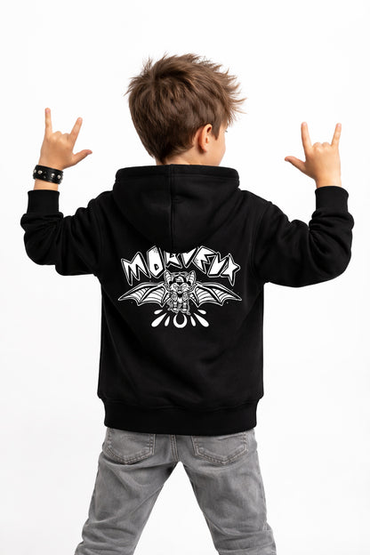 🦇 SWEAT A CAPUCHE NOIR "BAT'MORVEUX"