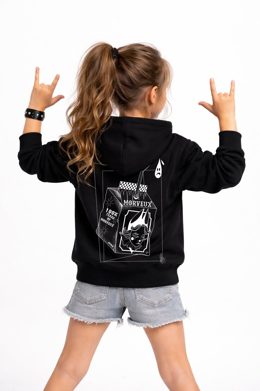 🧃 SWEAT A CAPUCHE NOIR "TEARS"