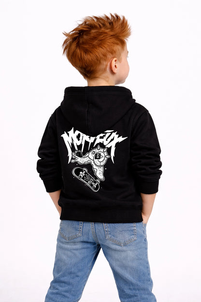 🛹 SWEAT A CAPUCHE NOIR "JEAN-JÉSUS"