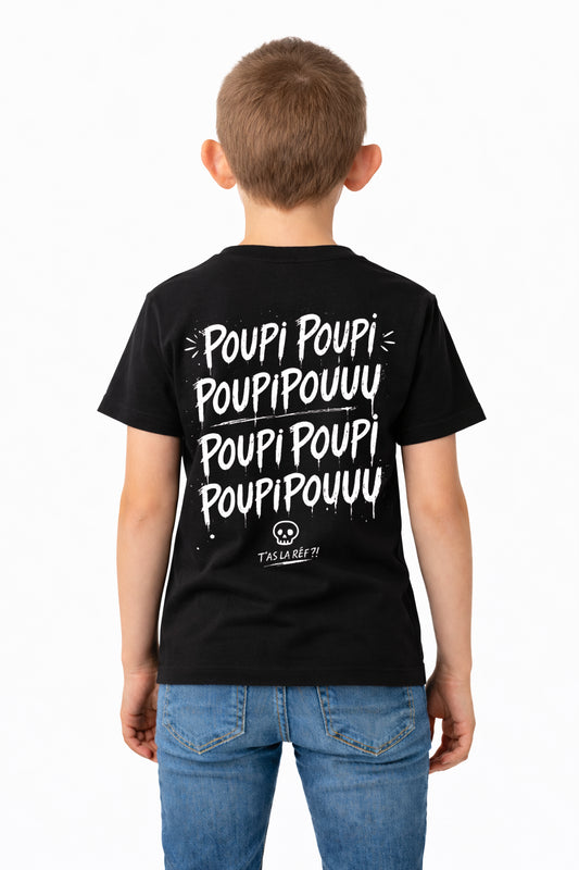 🤌🏻 T-SHIRT NOIR “POUPIPOU”