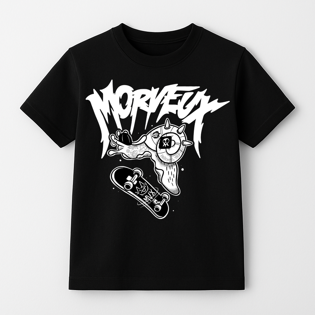 🛹 T-SHIRT NOIR "JJ" – Mini rider, maxi vibes