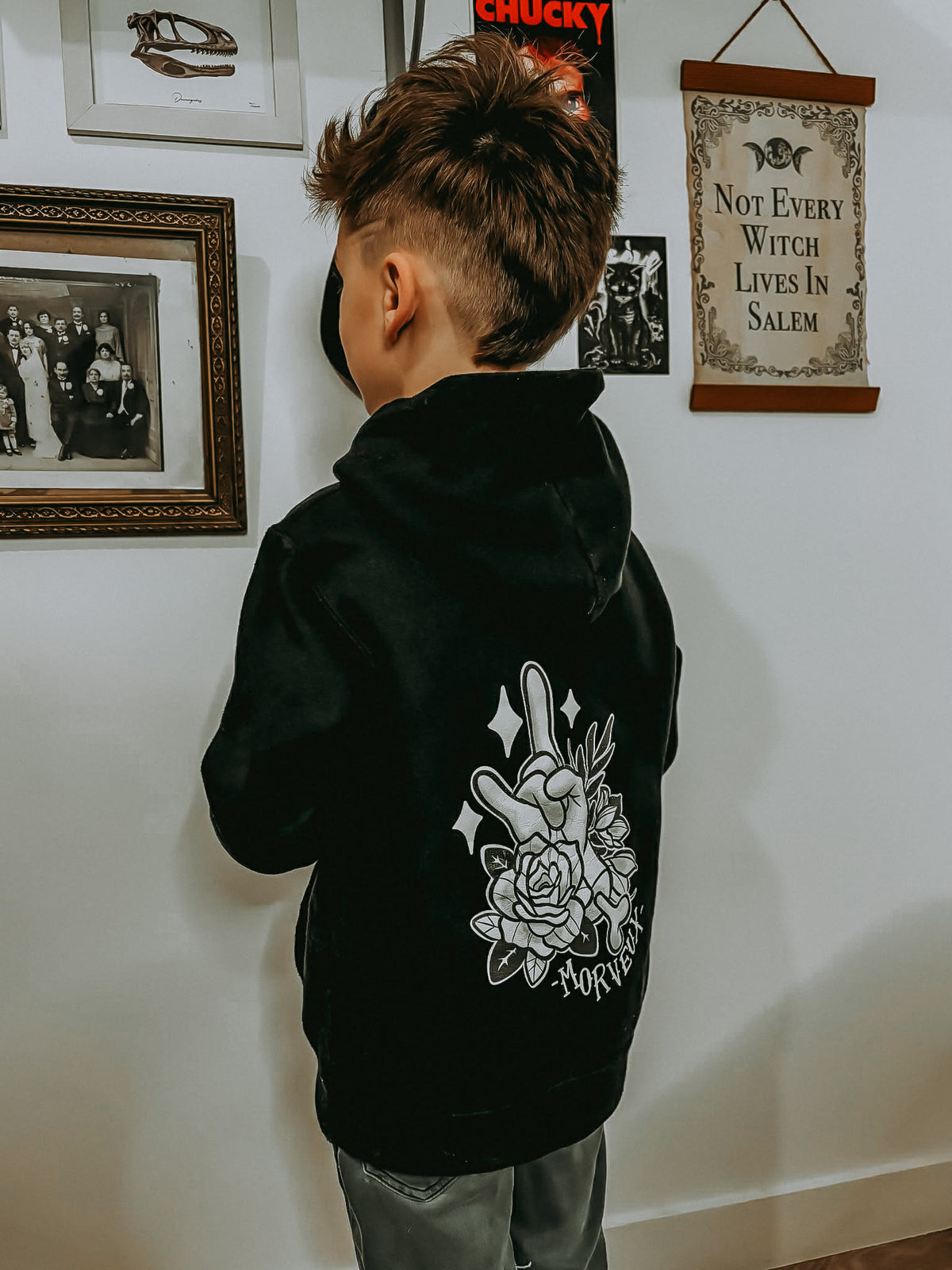 🤘🏽 SWEAT A CAPUCHE NOIR "THE FIRST"
