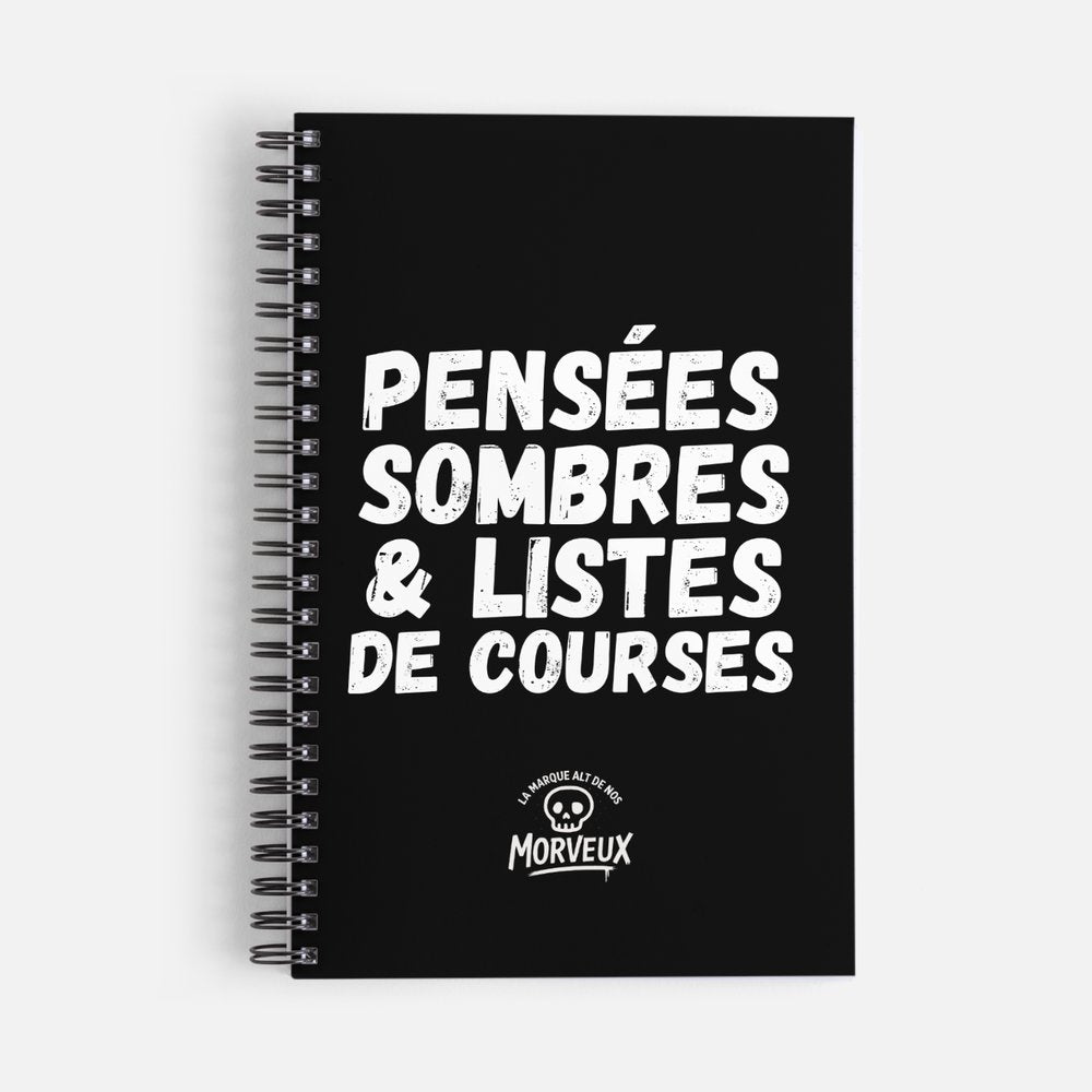 📕 CARNET MORVEUX - Pensées sombres & listes de courses