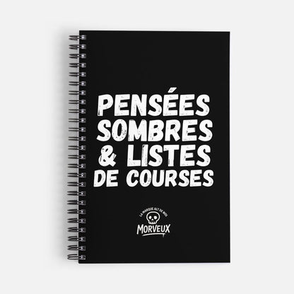 📕 CARNET MORVEUX - Pensées sombres & listes de courses