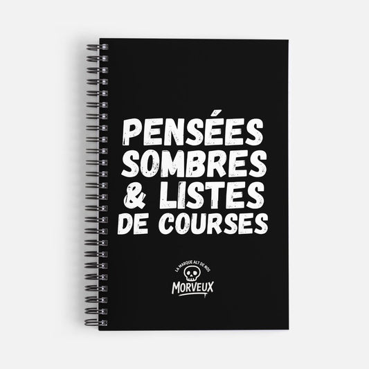 📕 CARNET MORVEUX - Pensées sombres & listes de courses